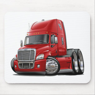 Tapis De Souris Camion de rouge de Freightliner Cascadia