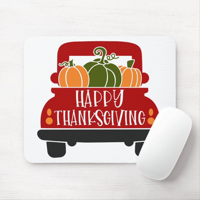 Tapis De Souris Camion de Thanksgiving (Avec souris)