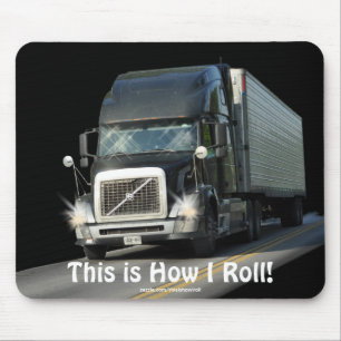 Tapis De Souris Camion de transport de marchandises noir pour chau