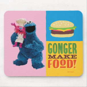 Tapis De Souris Camion fourré de Cookie Monster Gonger Make Food