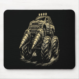 Tapis De Souris Camion Monstre Apocalyptique avec Double Perceuse