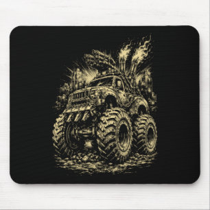 Tapis De Souris Camion Monstre Apocalyptique dans les Ruines