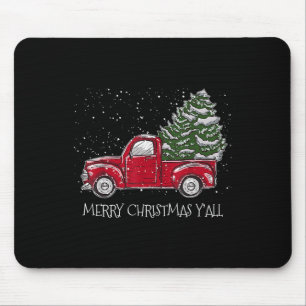 Tapis De Souris Camion rouge Noël Noël Noël Noël Vintage Joyeux No