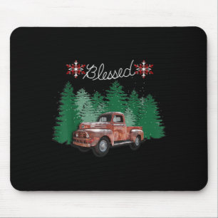 Tapis De Souris Camion vintage, Snowflakes Citation Graphique Béni