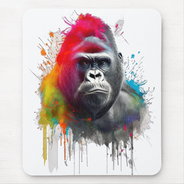Tapis De Souris Camiseta Rey de la Selva : Majestuoso Gorila Espal (Devant)