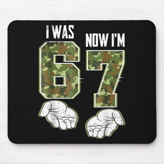 Tapis De Souris Camo 7 ans Anniversaire J'avais 6 ans Maintenant j (Devant)