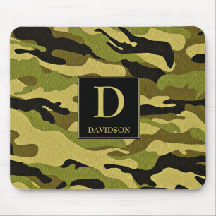 Tapis De Souris Camo avec monogramme initial camouflage