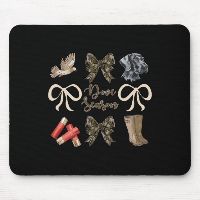 Tapis De Souris Camo Bow Coquette Douve Saison Chasse Dove Hunter (Devant)