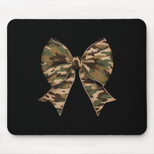 Tapis De Souris Camo Coquette Bow Chasse au canard Filles Enfants  (Devant)