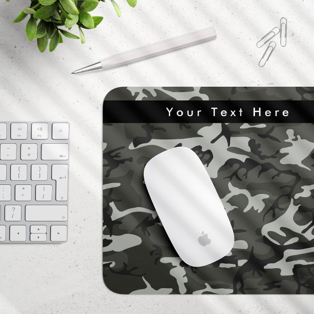 Tapis De Souris Camo gris, Camouflage, Militaire, Armée (Créateur téléchargé)