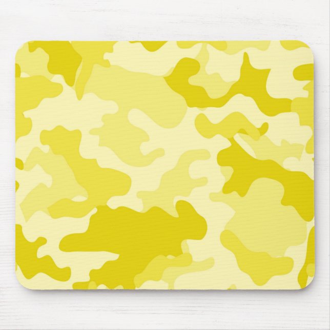 Tapis De Souris Camo jaune clair Mousepad (Devant)