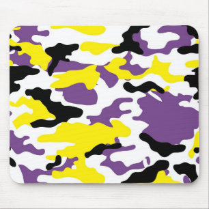 Tapis De Souris Camo jaune ultra-violet et d'or Mousepad