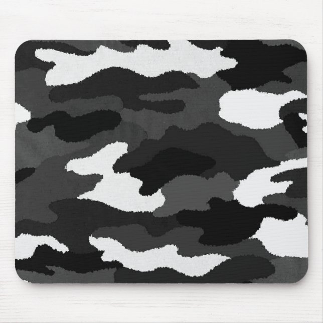 Tapis De Souris Camo noir et blanc (Devant)