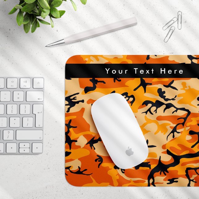 Tapis De Souris Camo orange, Camouflage, Militaire, Armée (Créateur téléchargé)