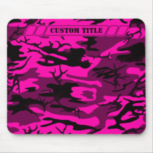 Tapis De Souris Camo rose étranger Mousepad avec le titre fait su