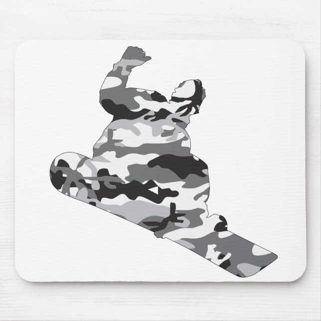 Tapis De Souris Camo-Snowboard gris (Devant)