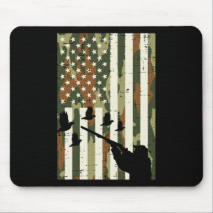Tapis De Souris Camo Us Drapeau Chasse Pheasant Chasse Haut Terrai