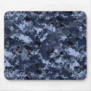 Tapis De Souris Camouflage bleu de la marine américaine Mousepad