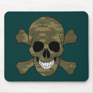 Tapis De Souris Camouflage Crâne Et Crossbones Souris