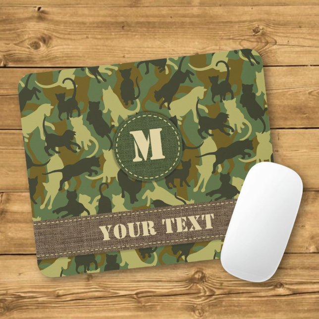 Tapis De Souris Camouflage de bois pour chats (Créateur téléchargé)