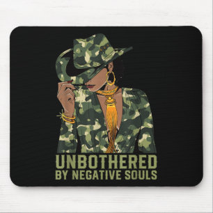 Tapis De Souris Camouflage de cowgirl noire occidentale sans probl