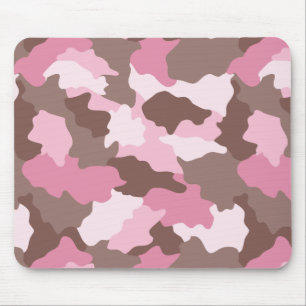 Tapis De Souris Camouflage de fille en Camo rose