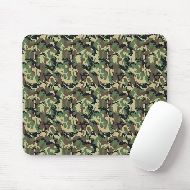 Tapis De Souris Camouflage de forêt (Avec souris)