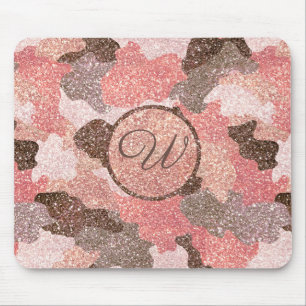 Tapis De Souris Camouflage de la Parties scintillant Rose Gold Cam