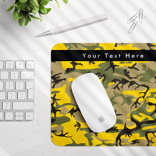 Tapis De Souris Camouflage jaune et vert, Militaire, Armée