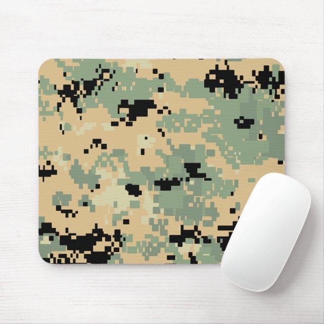Tapis de souris camouflage numérique (Avec souris)