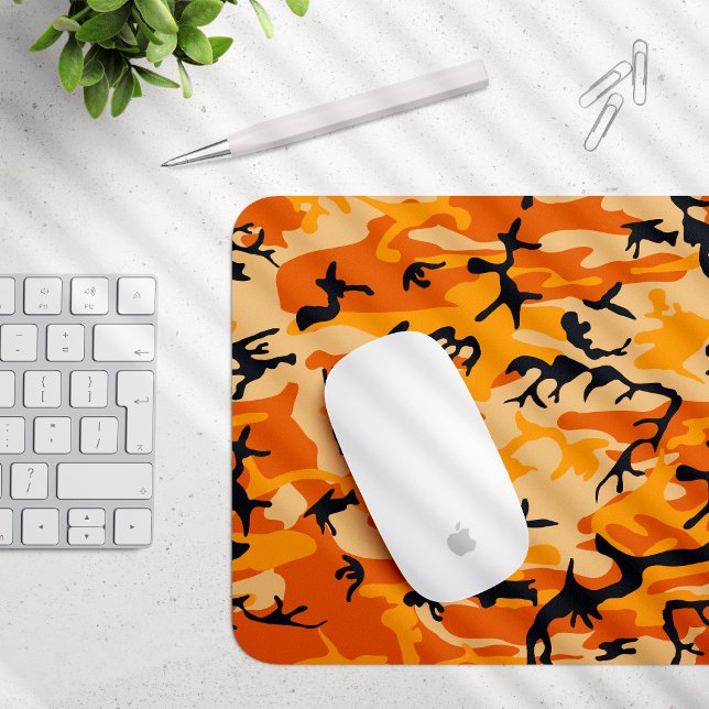 Tapis De Souris Camouflage orange, Militaire, Armée (Créateur téléchargé)