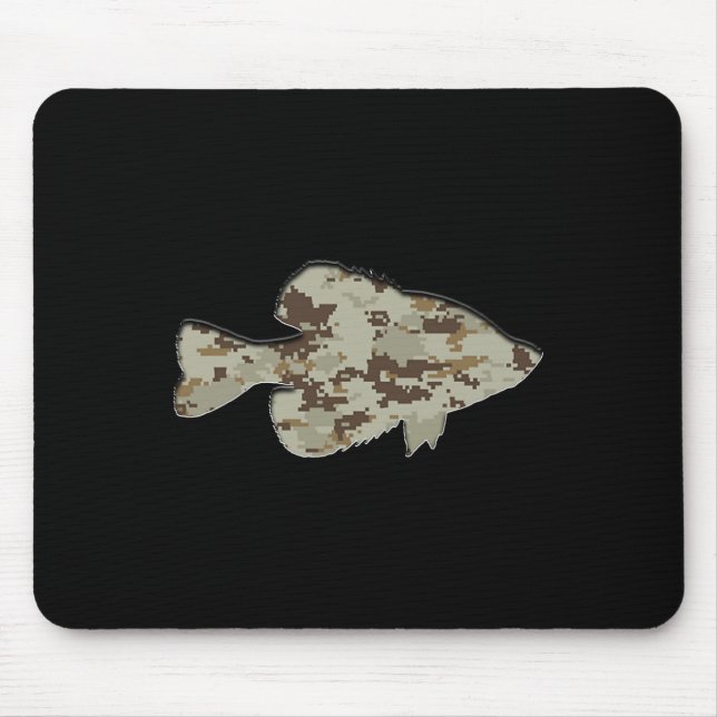 Tapis De Souris Camouflage Pan Poisson Silhouette Camo numérique C (Devant)
