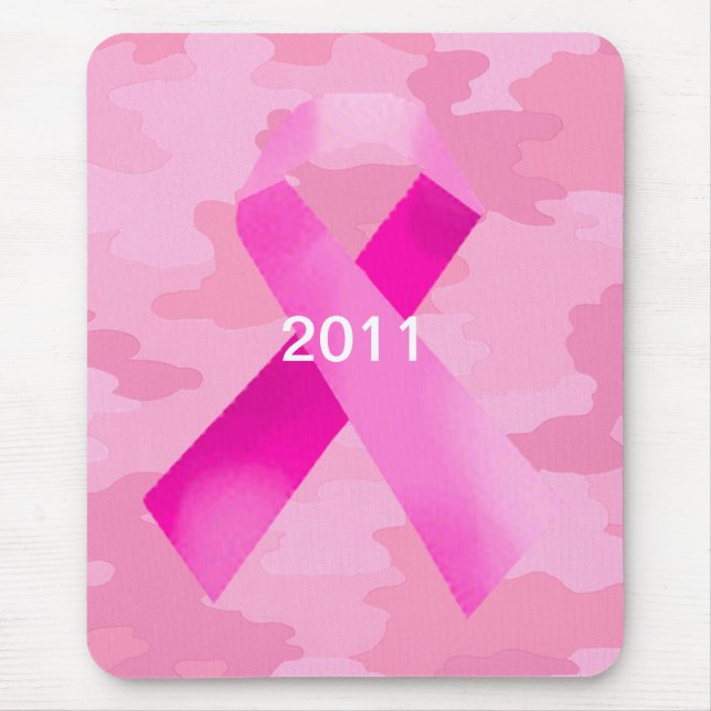 Tapis De Souris Camouflage rose clair Pink Ribbon Date Souris Pad (Devant)