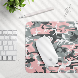 Tapis De Souris Camouflage rose et gris, Militaire, Armée