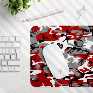 Tapis De Souris Camouflage rouge et gris, Militaire, Armée