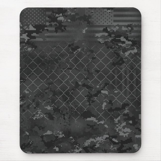 Tapis De Souris Camouflage Urbain Foncé et Gris (Devant)