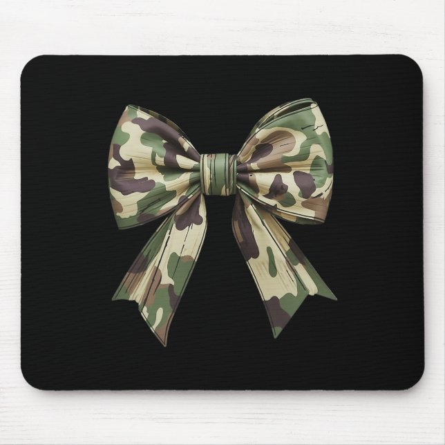 Tapis De Souris Camouflage Vieux Camo Bow Camo Coquette Chasse aux (Devant)