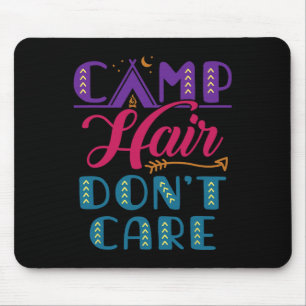 Tapis De Souris Camp Cheveux Peu Importe Camp De Vacances Doux Gla
