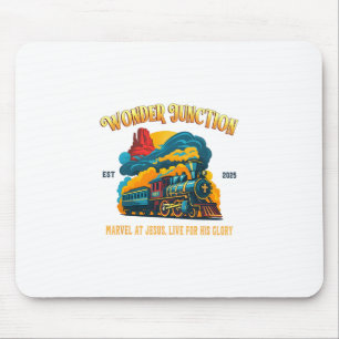 Tapis De Souris Camp chrétien Vbs 2025 Wonder His Glory Junction 