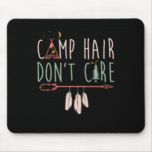 Tapis De Souris Camp Hair Don't Care Funny Camping Outdoor Camper.