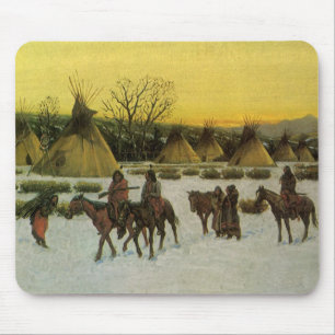 Tapis De Souris Camp Sioux à Wounded Knee par John Hauser