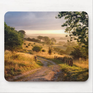 Tapis De Souris Campagne anglaise du soleil d'aube
