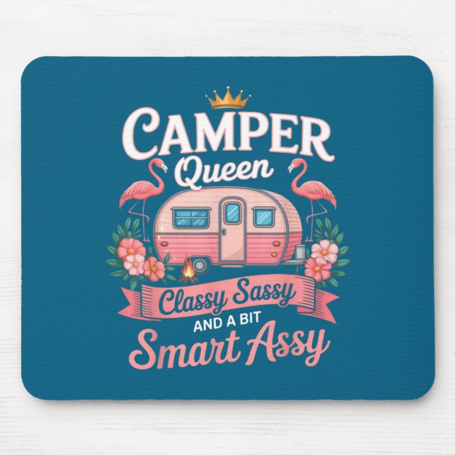 Tapis De Souris Camper Queen Cly Sy Smart Y Camng Rv Women  (Devant)
