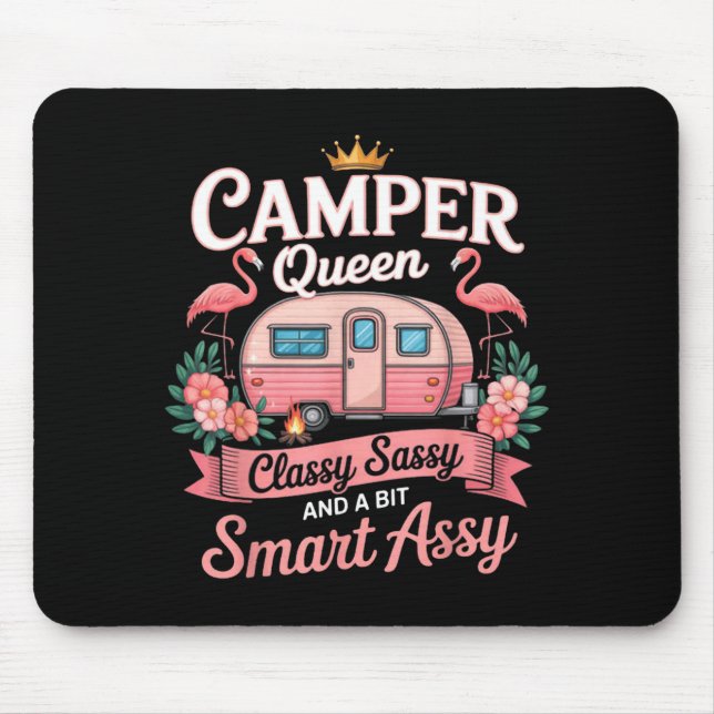 Tapis De Souris Camper Queen Cly Sy Smart Y Camng Rv Women  (Devant)
