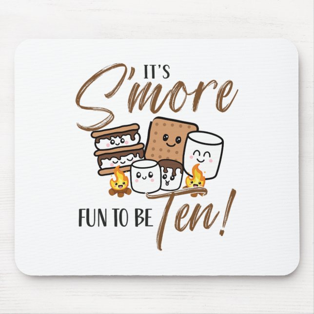 Tapis De Souris Campfire de 10e anniversaire Marshmallow C'est enc (Devant)