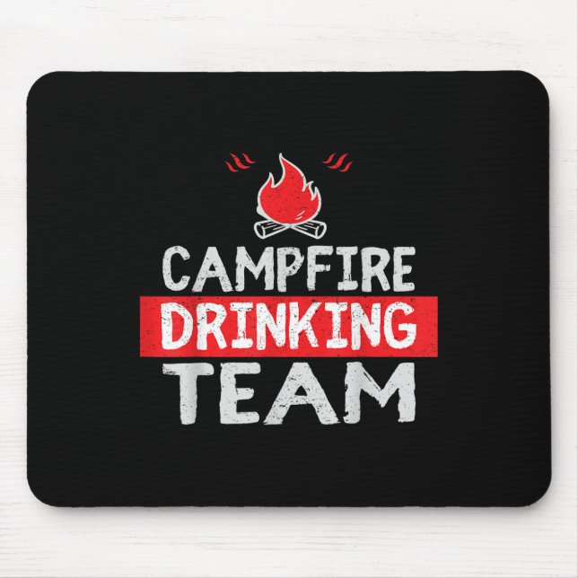 Tapis De Souris Campfire Drague Team Funny Camping Cadeau (Devant)