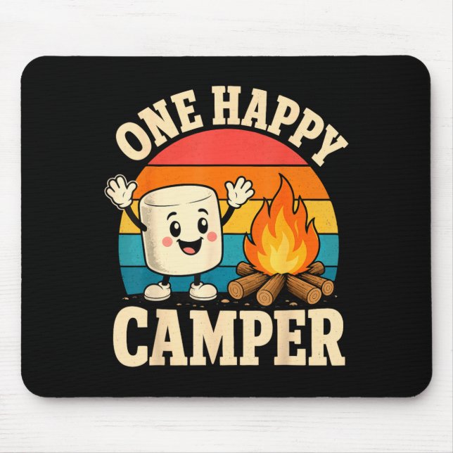 Tapis De Souris Camping enfants mignon feu de camp marshmallow  (Devant)