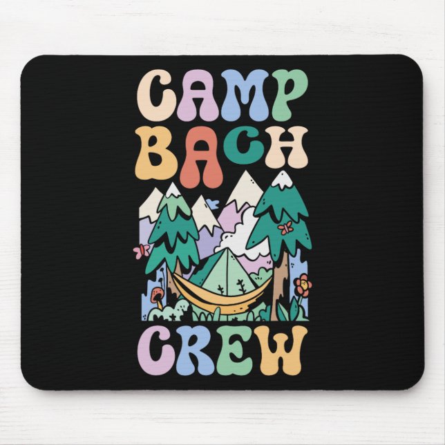Tapis De Souris Camping enterrement de vie de jeune fille Camp Bac (Devant)