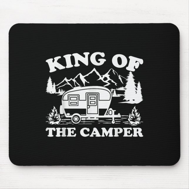 Tapis De Souris Camping Lover Camper Van King Du Camper (Devant)