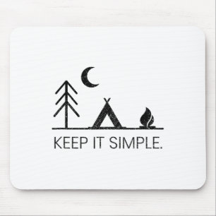 Tapis De Souris Camping - Minimaliste Cadeau extérieur simple